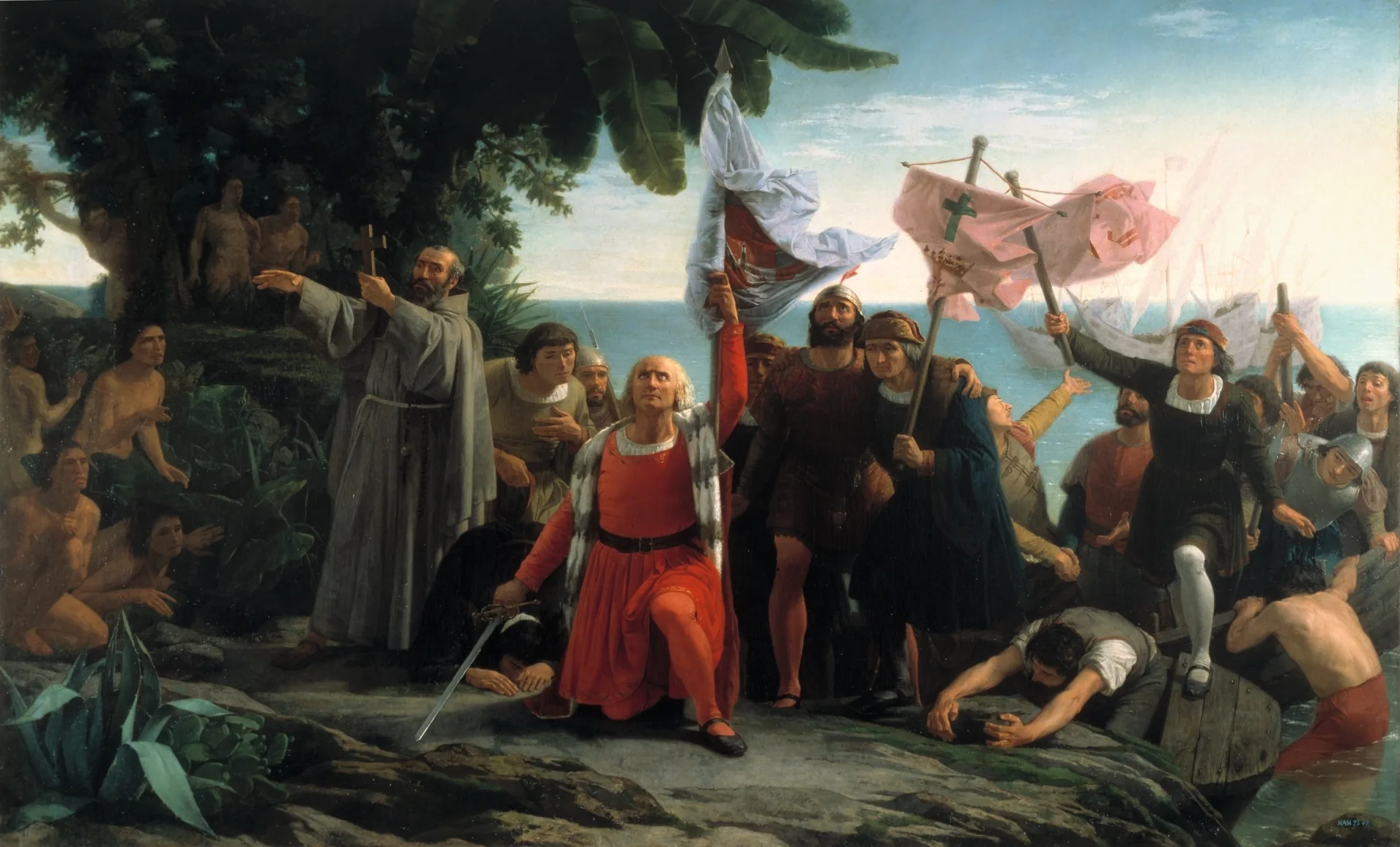 Columbus reaches the Americas historical image 1